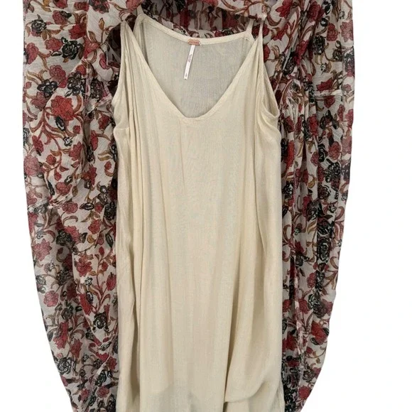 Free People See It Through Long Sleeve Floral Maxi Dress Size Small Bohemian - Picture 15 of 16